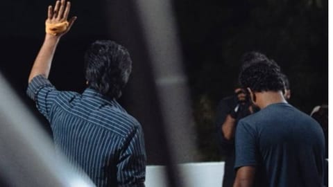 Simbu & Vetrimaaran spotted in Arasan Movie Shoot