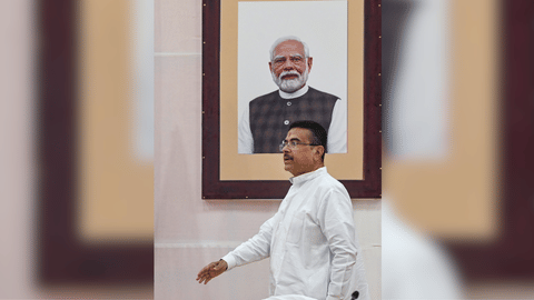 Howrah: West Bengal Chief Minister Suvendu Adhikari during the launch of 'Annapurna Yojana', at Nabanna Sabhaghar, in Howrah, Wednesday, June 3, 2026.