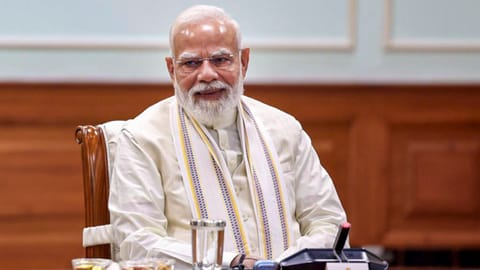 Prime Minister Narendra Modi chairs a meeting with the members of the Economic Advisory Council (EAC) to the prime minister, in New Delhi