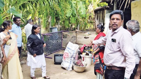 Senior officials, DLSA team at the rescue site in Manmangalam