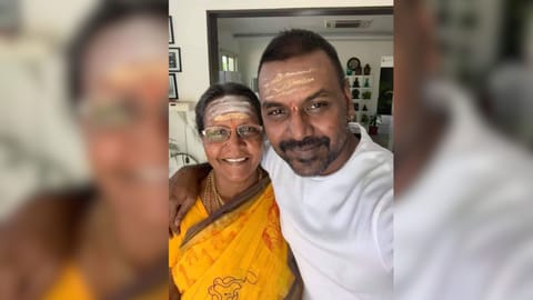 Actor-director Raghava Lawrence and his mother