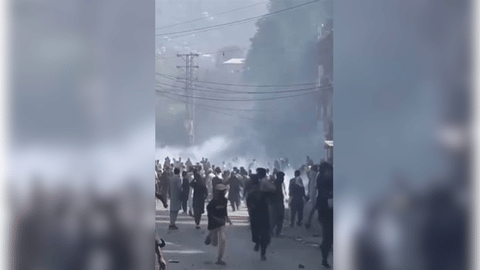Tear-gas shelling on protesters in PoJK