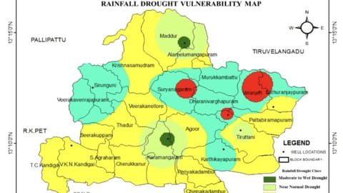Tiruttani drought Map