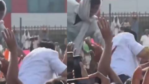 The incident occurred at Shaheed Smarak where a large number of youths had gathered to protest over issues such as the alleged NEET paper leak and unemployment 