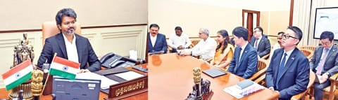 Senior officials of HD Hyundai met Chief Minister Vijay at the Secretariat