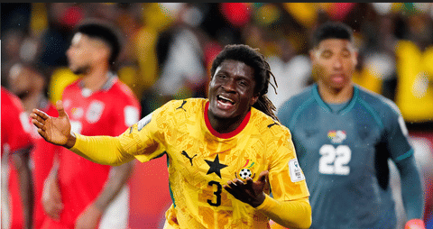 Caleb Yirenkyi in action