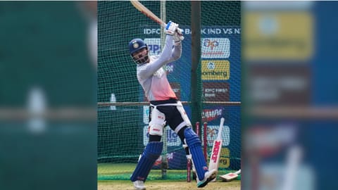 Virat Kohli during a practise session