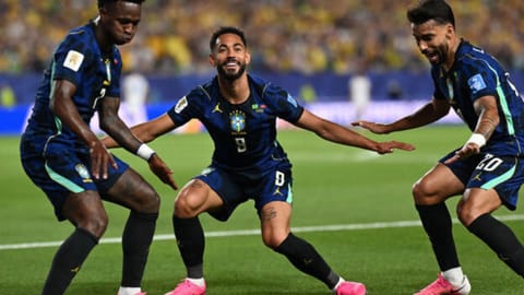 Cunha thrilled the Brazilian fans who made up the bulk of the 68,324 spectators at Lincoln Financial Field when he tapped in a rebound for his first career World Cup goal