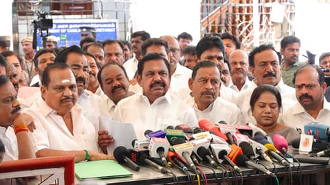 Edappadi K Palaniswami meeting reporters