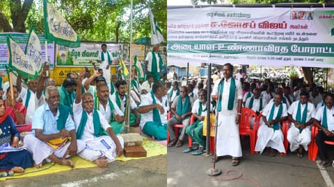 Farmers staged a hunger strike in several Delta districts 