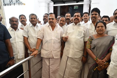 AIADMK General Secretary Edapadi Palaniswami and AIADMK MLas 