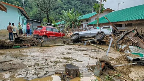 An under-construction retaining wall collapsed due to the downpour, and a large amount of water inundated low-lying residential areas in and around the colony, he said
