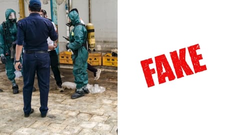 (L) National Disaster Response Force (NDRF) personnel arrive at a seafood export unit following an ammonia gas leak
