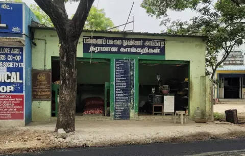 The lone shop in Katpadi’s Gandhinagar which ran out of tomato stock when it sold at cost price of Rs 90 per kg