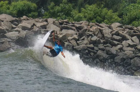 Kian Martin in action
