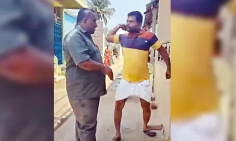 Screengrab of assault by power defaulter