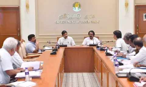 Review meeting held at the secretariat, attended by chief secretary V Irai Anbu, Minister Mano Thangaraj and senior Aavin and dairy development department officials