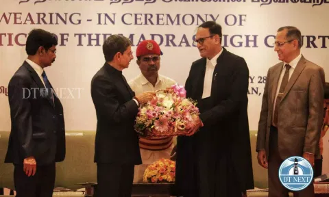 Tamil Nadu Governor RN Ravi and Justice SV Gangapurwala&nbsp;
