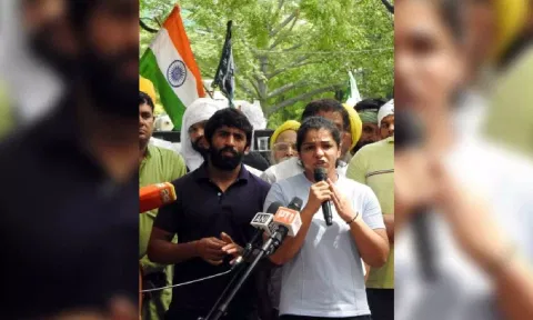 Bajrang Punia and Sakshi Malik