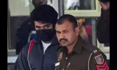 Aaftab Poonawala, the accused in the Shraddha Walkar murder case, in police custody. (ANI)