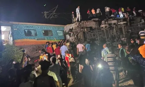 The scene from the accident site in Odisha. (ANI)