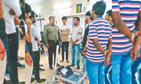 Mars rover model made by IIITDM students wins award