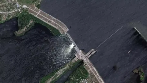 The damage is thought to be severe, with Russian state media reporting the town is submerged under water, the report said.

