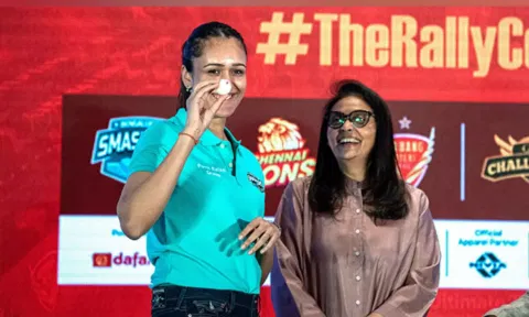 Indian paddler Manika Batra at Ultimate Table Tennis season 4 schedule draw (Image: UTT)