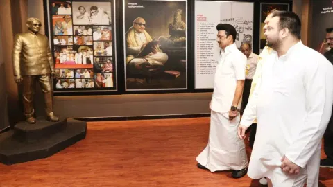 In this opening ceremony, MK Stalin addressed that Kalaignar Kottam has been set up with Dravidian architecture and modern facilities.

