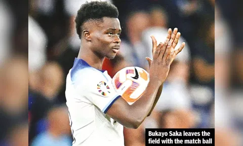 Hat-trick hero Saka stars in England’s 7-0 rout of North Macedonia