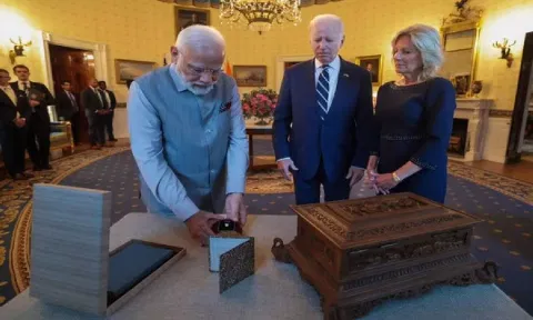 PM Narendra Modi, US President Joe Biden, US First Lady Jill Biden (ANI)&nbsp;