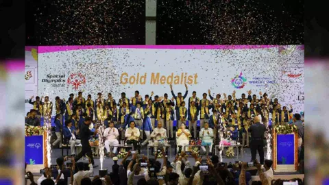 &nbsp;Indian athletes who took part in Special Olympics World Games 2023 in Berlin (Photo: IANS)
