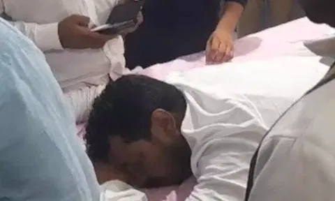 Chandrashekhar Azad was rushed to a nearby hospital following the incident. (ANI)