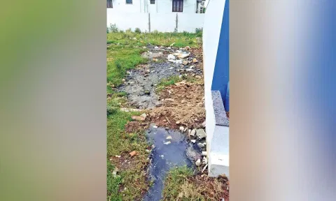 Residents allege that lack of storm water drain is leading to water stagnation at multiple locations