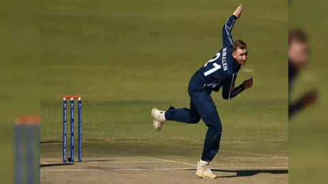 Scotland's Brandon McMullen (Twitter: CricketScotland)