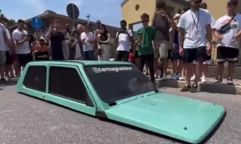World's smallest car. Twitter screengrab