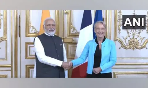 &nbsp;Prime Minister Narendra Modi; French Prime Minister Elisabeth Borne