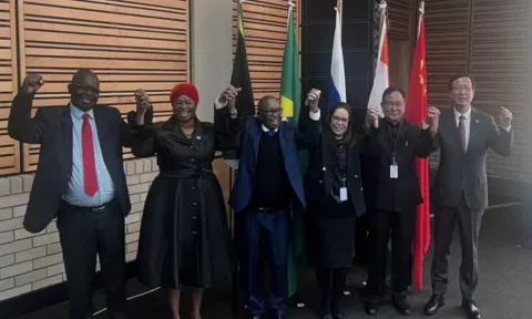Leaders at 10th BRICS Ministers of Education meeting in South Africa (PHOTO: ANI)
