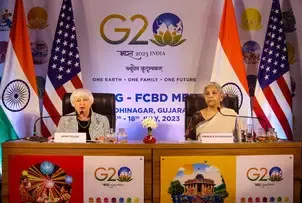 Finance Minister Nirmala Sitharaman and US Treasury Secretary Janet Yellen (PTI)