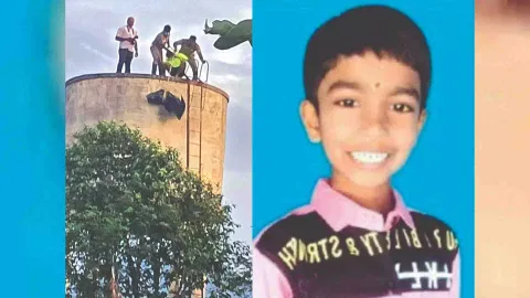 (L-R) Overhead tank; The body of Mathiarasu&nbsp;