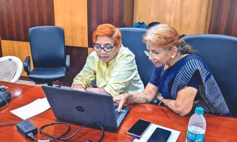 (Left to right) Dr Manjula and Dharani