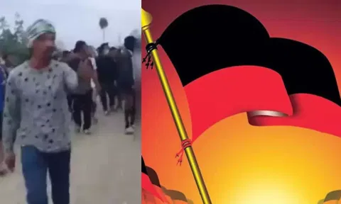 Screengrab from the video (left); Representative image