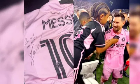 Saint was heard chanting his idol's name alongside his pal, as the legendary Argentinian made his way off the pitch. (IANS)