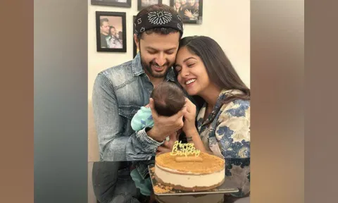 Ishita Dutta, Vatsal Sheth and their son (ANI)
