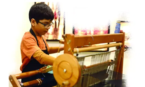 From the weaving workshop hosted by Shuttles &amp; Needles.
