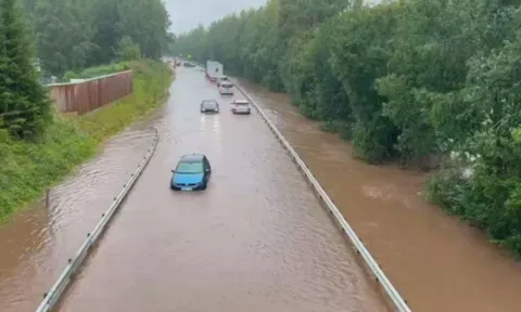 Flooding in Oslo.