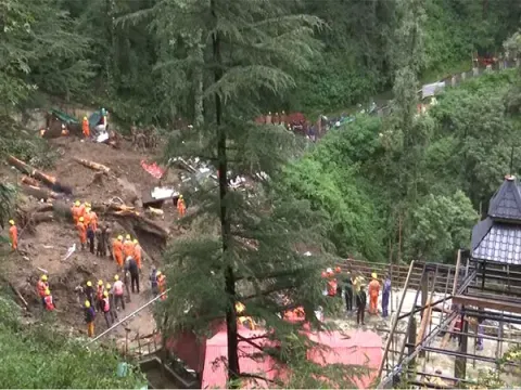 Landslide in Shimla, Himachal Pradesh (ANI)