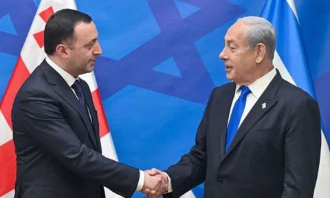 Georgia Prime Minister Irakli Gribashvili, Israel Prime Minister Benjamin&nbsp;
