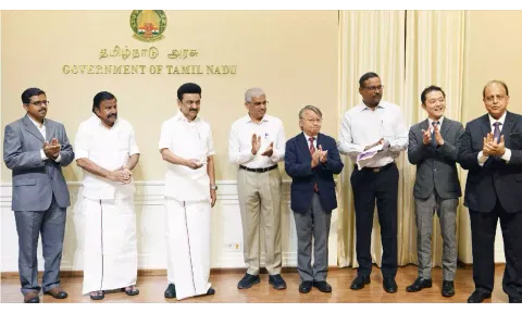 CM Stalin lays foundation stone for seawater desalination plant 
