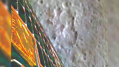 Images of the moon captured by Vikram’s Lander Image Camera before the touchdown on the lunar surface